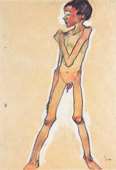 Standing Boy Nude by Egon Schiele